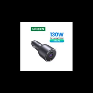 Alternative view of Ugreen 130W 3-Port Fast Car Char gray Auriculares, Ordenador portátil, Teléfono móvil, Portátil, Batería portátil, Teléfono Gris Encendedor de cigarrillos Auto