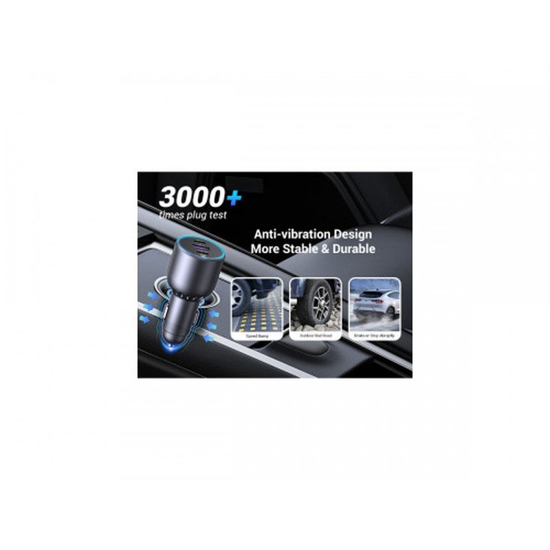 Ugreen 130W 3-Port Fast Car Char gray Auriculares, Ordenador portátil, Teléfono móvil, Portátil, Batería portátil, Teléfono Gris Encendedor de cigarrillos Auto Ugreen 130W 3-Port Fast Car Char gray Auriculares, Ordenador portátil, Teléfono móvil, Portátil, Batería portátil, Teléfono Gris Encendedor de cigarrillos Auto - Imagen 5