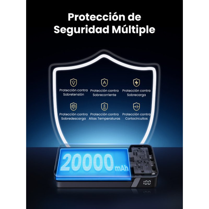 Ugreen 25188 batería externa 20000 mAh Gris Ugreen 25188 batería externa 20000 mAh Gris - Imagen 10