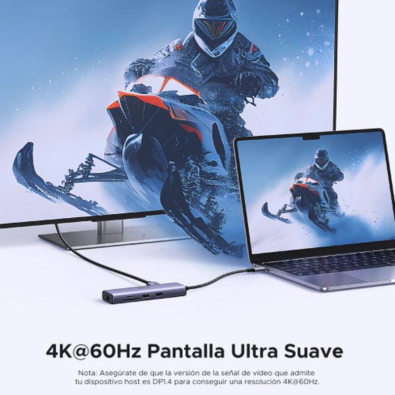 Ugreen 60515 base para portátil y replicador de puertos Alámbrico USB 3.2 Gen 1 (3.1 Gen 1) Type-C Gris Ugreen 60515 base para portátil y replicador de puertos Alámbrico USB 3.2 Gen 1 (3.1 Gen 1) Type-C Gris - Imagen 13