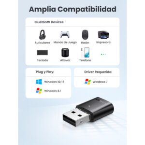 Ugreen 80889 adaptador y tarjeta de red Bluetooth 20 Mbit/s Ugreen 80889 adaptador y tarjeta de red Bluetooth 20 Mbit/s