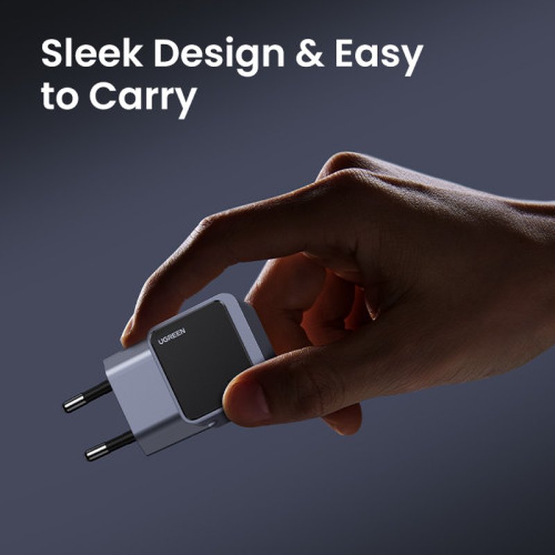 Ugreen Nexode S 30W USB-C GaN Fast Charger EU gray Teléfono móvil, Batería portátil, Teléfono Gris Corriente alterna Interior Ugreen Nexode S 30W USB-C GaN Fast Charger EU gray Teléfono móvil, Batería portátil, Teléfono Gris Corriente alterna Interior - Imagen 5