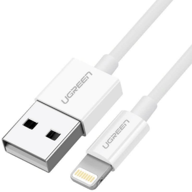 Ugreen cable USB 2.0 A lightning 2m, 5V/2.4A iPhone 7 / 7plus / 6S/ 6 / 6 Plus, iPhone 5s/5c/5, iPad Mini/Mini 2, iPad 1 m Blanco Ugreen cable USB 2.0 A lightning 2m, 5V/2.4A iPhone 7 / 7plus / 6S/ 6 / 6 Plus, iPhone 5s/5c/5, iPad Mini/Mini 2, iPad 1 m Blanco