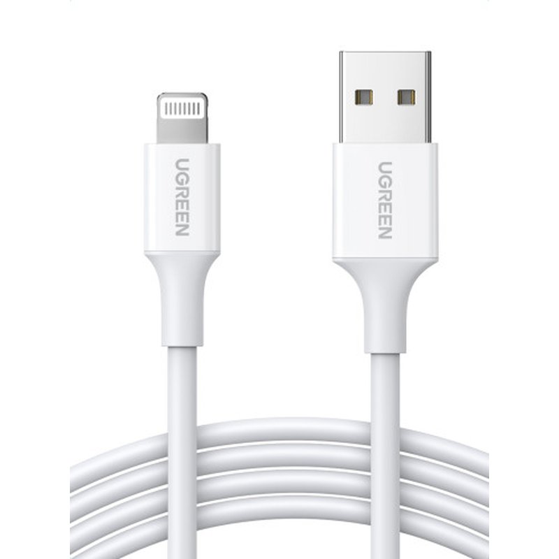 Ugreen cable USB 2.0 A lightning 2m, 5V/2.4A iPhone 7 / 7plus / 6S/ 6 / 6 Plus, iPhone 5s/5c/5, iPad Mini/Mini 2, iPad 1 m Blanco Ugreen cable USB 2.0 A lightning 2m, 5V/2.4A iPhone 7 / 7plus / 6S/ 6 / 6 Plus, iPhone 5s/5c/5, iPad Mini/Mini 2, iPad 1 m Blanco - Imagen 2