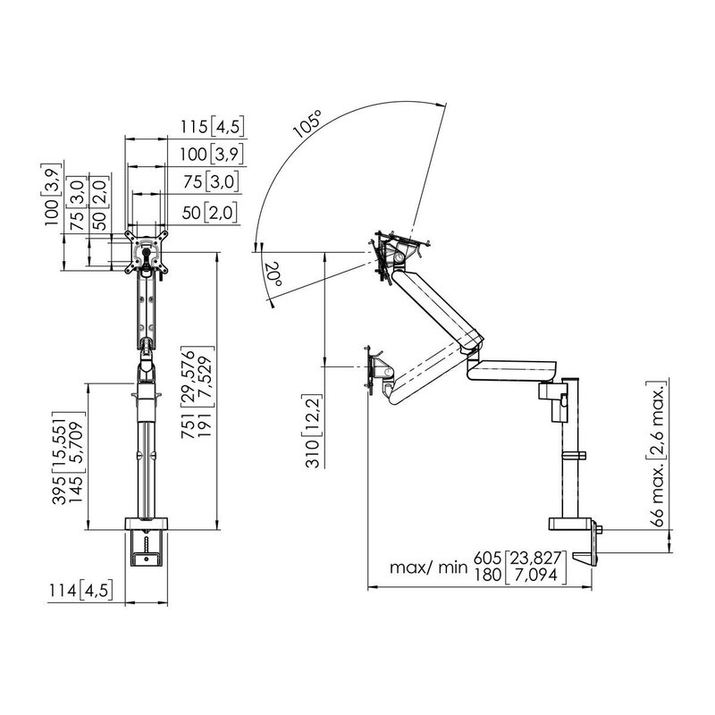 VOGELS SOPORTE (MOMO4137B) MONITOR ARM MOTION PLUS BLACK VOGELS SOPORTE (MOMO4137B) MONITOR ARM MOTION PLUS BLACK - Imagen 2