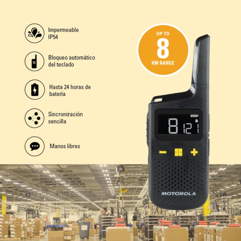 Walkie Talkie Motorola Xt185 Duo Hasta Walkie Talkie Motorola Xt185 Duo Hasta - Imagen 12