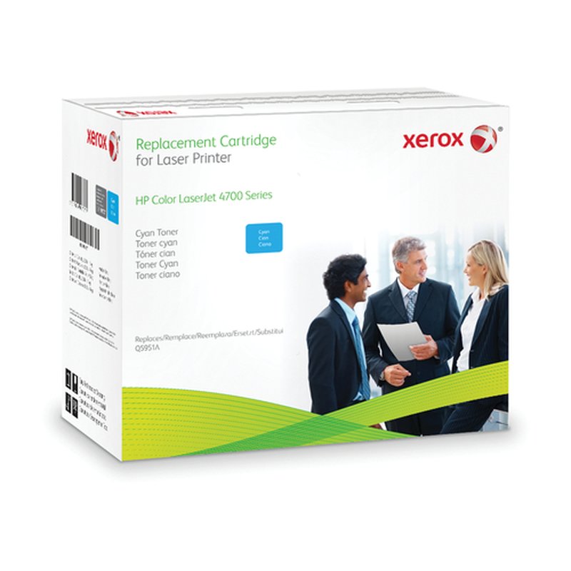 Xerox Cartucho de tóner cian. Equivalente a HP Q5951A. Compatible con HP Colour LaserJet 4700 Xerox Cartucho de tóner cian. Equivalente a HP Q5951A. Compatible con HP Colour LaserJet 4700
