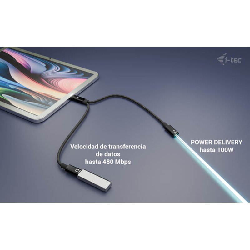 i-tec USB-C Cable Splitter Audio/Data + Power Delivery 100W i-tec USB-C Cable Splitter Audio/Data + Power Delivery 100W - Imagen 8