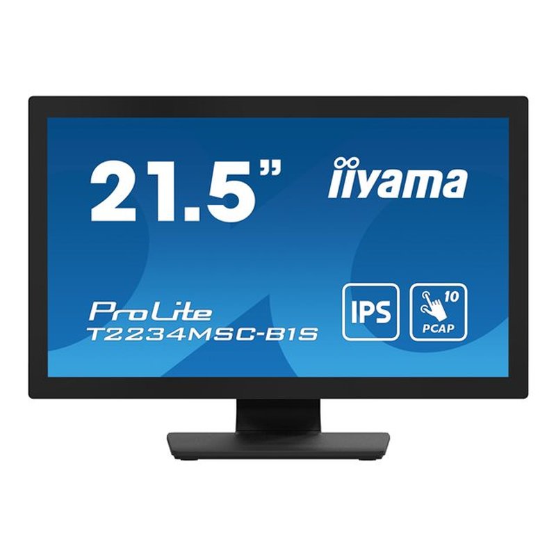 iiyama ProLite T2234MSC-B1S pantalla para PC 54,6 cm (21.5") 1920 x 1080 Pixeles Full HD Pantalla táctil Negro