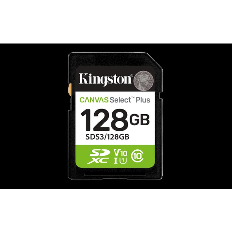 Kingston Technology 128 GB SDXC Canvas Select Plus Gen3 150 MB/s C10 UHS-I U1 V10 Kingston Technology 128 GB SDXC Canvas Select Plus Gen3 150 MB/s C10 UHS-I U1 V10