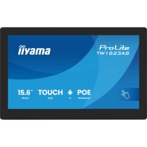 Alternative view of iiyama TW1623AS-B3P pantalla de señalización Panel plano interactivo 39,6 cm (15.6") LED Wifi 450 cd / m² Full HD Negro Pantalla táctil Procesador incorporado Android 24/7
