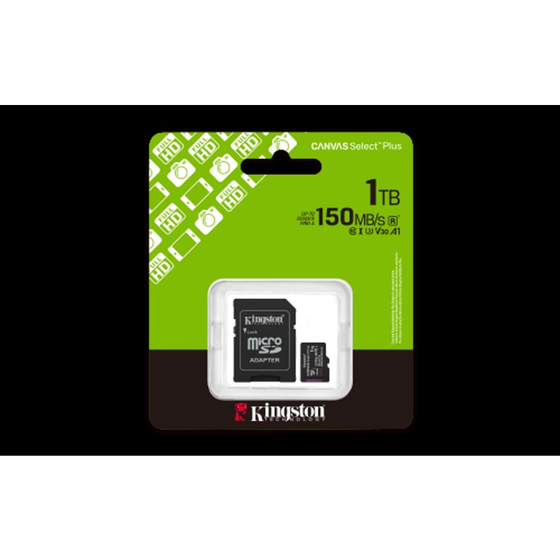 Kingston Technology 1TB microSDXC Canvas Select Plus Gen3 150MB/s A1 (Incluye adaptador de SD) Kingston Technology 1TB microSDXC Canvas Select Plus Gen3 150MB/s A1 (Incluye adaptador de SD) - Imagen 5