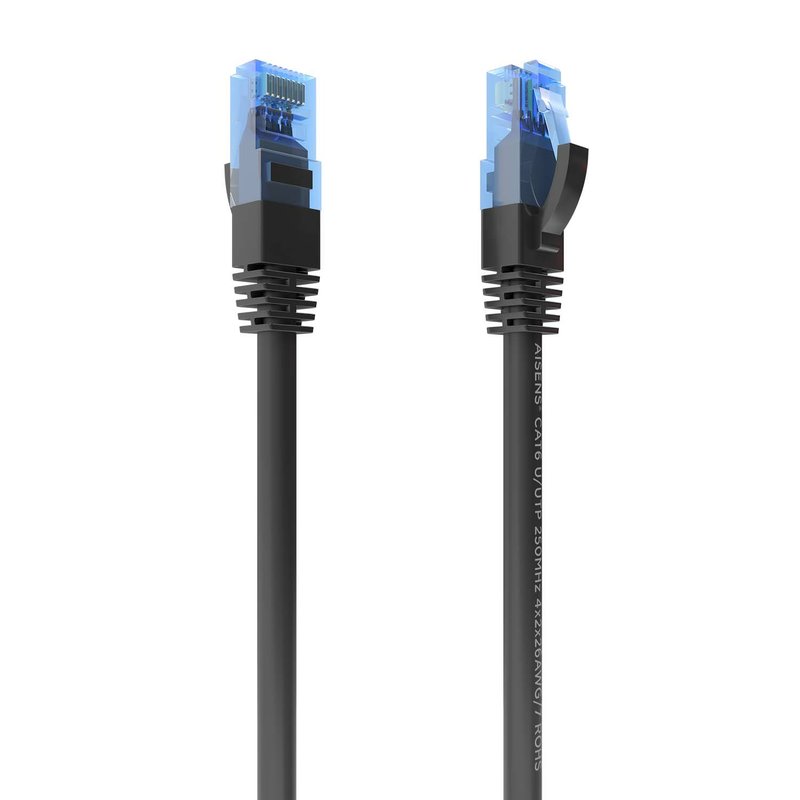 AISENS Cable De Red Latiguillo RJ45 Cat.6 UTP AWG26 CCA, Negro, 30 cm AISENS Cable De Red Latiguillo RJ45 Cat.6 UTP AWG26 CCA, Negro, 30 cm