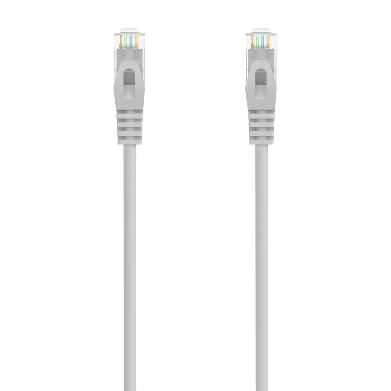 AISENS Cable de Red Latiguillo RJ45 LSZH Cat.6A 500 Mhz UTP AWG24, Gris, 20M