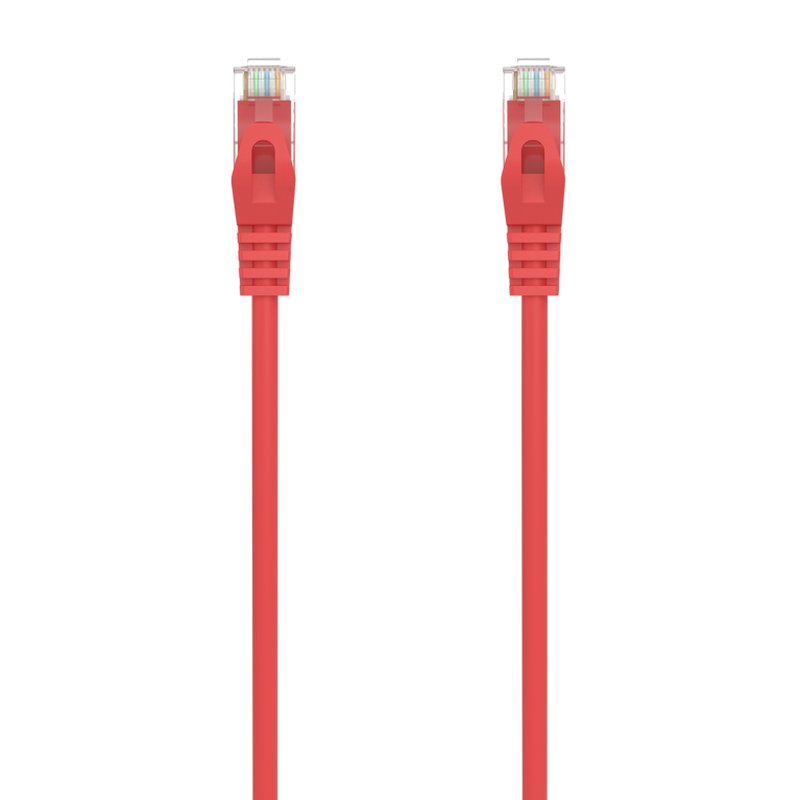 AISENS Cable de Red Latiguillo RJ45 LSZH Cat.6A 500 Mhz UTP Awg24, Rojo, 25CM