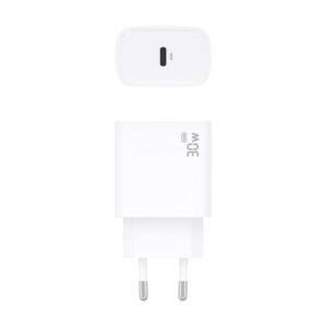 AISENS Cargador GaN 30W, 1xUSB-C PD3.0, Blanco
