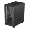 ARMARIO LANBERG RACK 19" 22U 600X1000 FLAT PACK PUERTA CRISTAL NEGRO