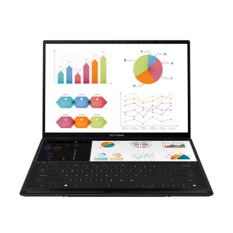 ASUS Zenbook Duo OLED UX8406CA-PZ166X - Ordenador Portátil 14" WQXGA+ 120Hz (Intel Core Ultra 9 285H, 32GB RAM, 1TB SSD, Arc 140T, Windows 11 Home) Gris Tintero - Teclado QWERTY español - Imagen 8