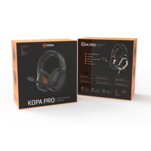 AURICULARES GAMING KROM KOPA PRO NEGRO MICROFONO ALAMBRICO