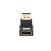 ADAPTADOR 8K LANBERG HDMI(M) A HDMI(H) ANGULO ABAJO ALUMINIO PLATA