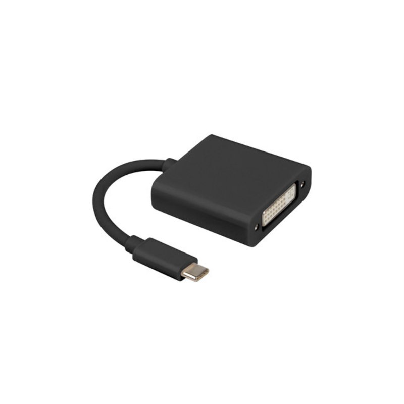 ADAPTADOR USB LANBERG USB-C M 3.1 A DVI-I H (24+5) DUAL LINK 15CM NEGRO ADAPTADOR USB LANBERG USB-C M 3.1 A DVI-I H (24+5) DUAL LINK 15CM NEGRO