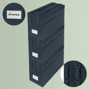 Leitz 67230089 caja de almacenaje Bolsa de almacenamiento Rectangular Cartón, Tela Gris