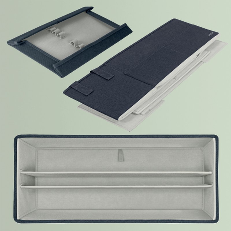 Leitz 67230089 caja de almacenaje Bolsa de almacenamiento Rectangular Cartón, Tela Gris - Imagen 4