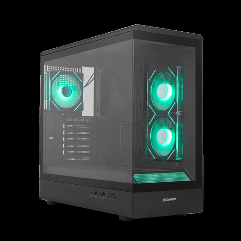 CAJA NOX SEMITORRE FRAMELESS HUMMER SIGNAL ARGB NEGRO USB TYPE C - Imagen 7