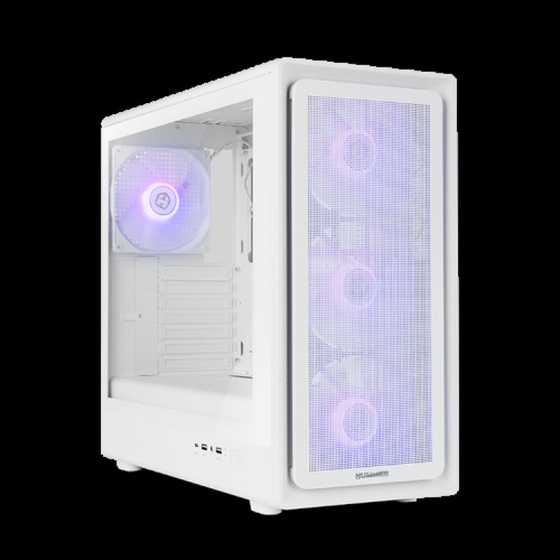 CAJA NOX SEMITORRE HYPERFLOW HUMMER AERO ARGB BLANCA USB 3.0 TYPE C
