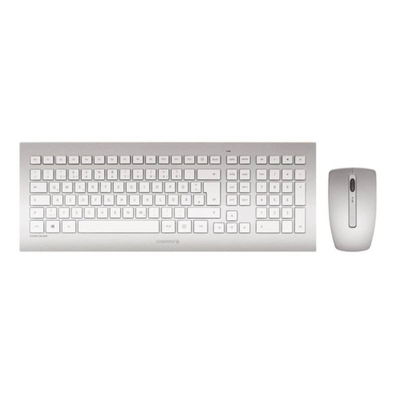 CHERRY DW 8000 teclado Ratón incluido RF inalámbrico QWERTY Inglés de EE. UU. Plata, Blanco CHERRY DW 8000 teclado Ratón incluido RF inalámbrico QWERTY Inglés de EE. UU. Plata, Blanco