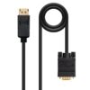Nanocable Cable conversor DISPLAYPORT a VGA, DP/M - VGA/M, Negro, 5.0 M Nanocable Cable conversor DISPLAYPORT a VGA, DP/M - VGA/M, Negro, 5.0 M