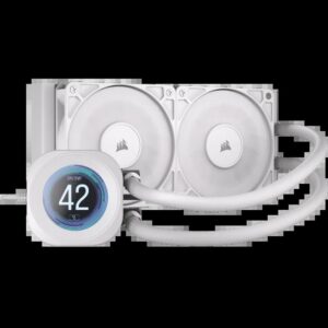 Corsair Nautilus 240 RS LCD Procesador Sistema de refrigeración líquida todo en uno 12 cm Blanco 1 pieza(s)