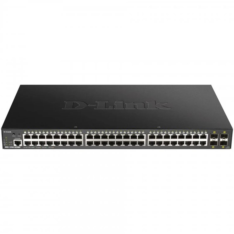 D-Link DGS-1250-52XMP switch Gestionado L3 Ninguno Energía sobre Ethernet (PoE) Negro