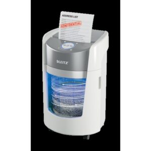 Leitz IQ OptiMax Small Office 350 triturador de papel Microcorte 58 dB 22,3 cm Gris, Blanco