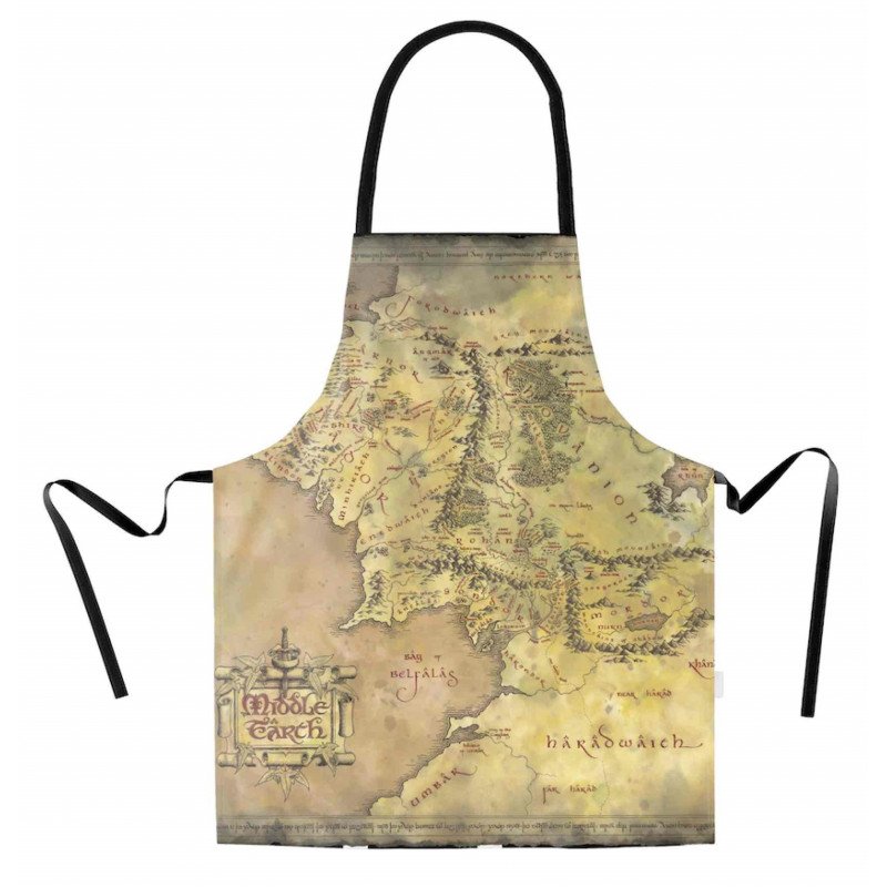 Delantal Mapa El Señor Los Anillos Delantal Mapa El Señor Los Anillos