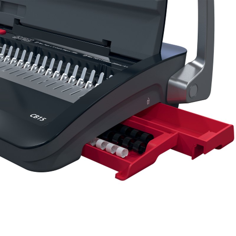 GBC CombBind CB15 Encuadernadora de canutillo 165 hojas Negro, Rojo - Imagen 6