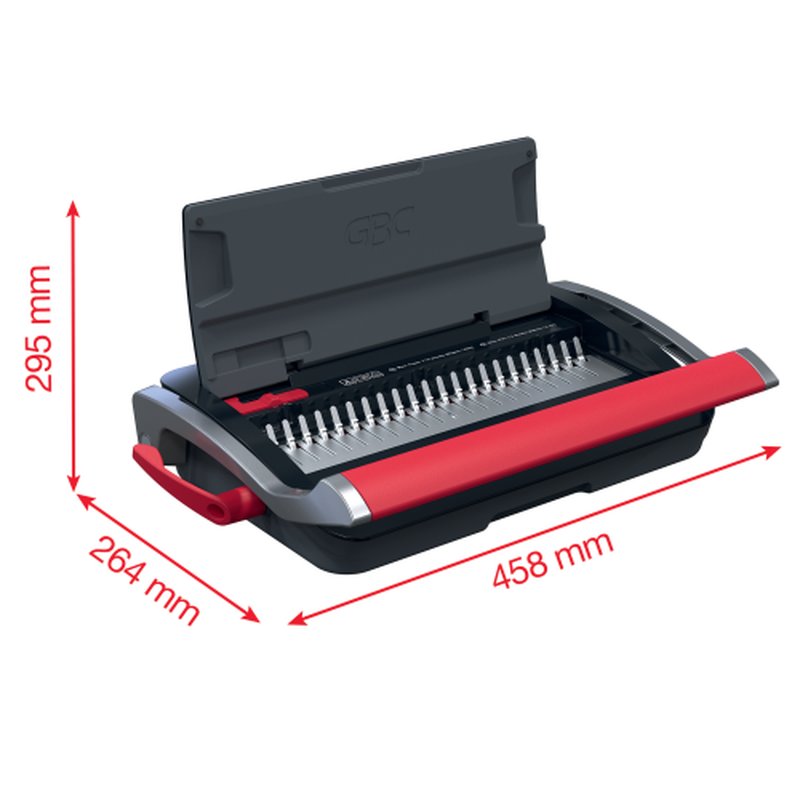 GBC CombBind CB15 Encuadernadora de canutillo 165 hojas Negro, Rojo - Imagen 7