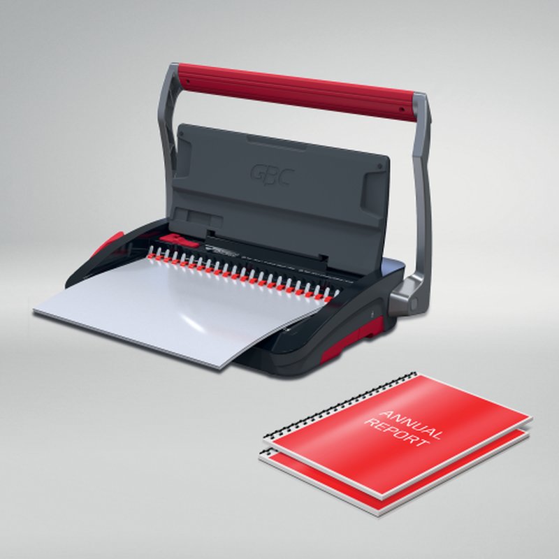 GBC CombBind CB15 Encuadernadora de canutillo 165 hojas Negro, Rojo - Imagen 9