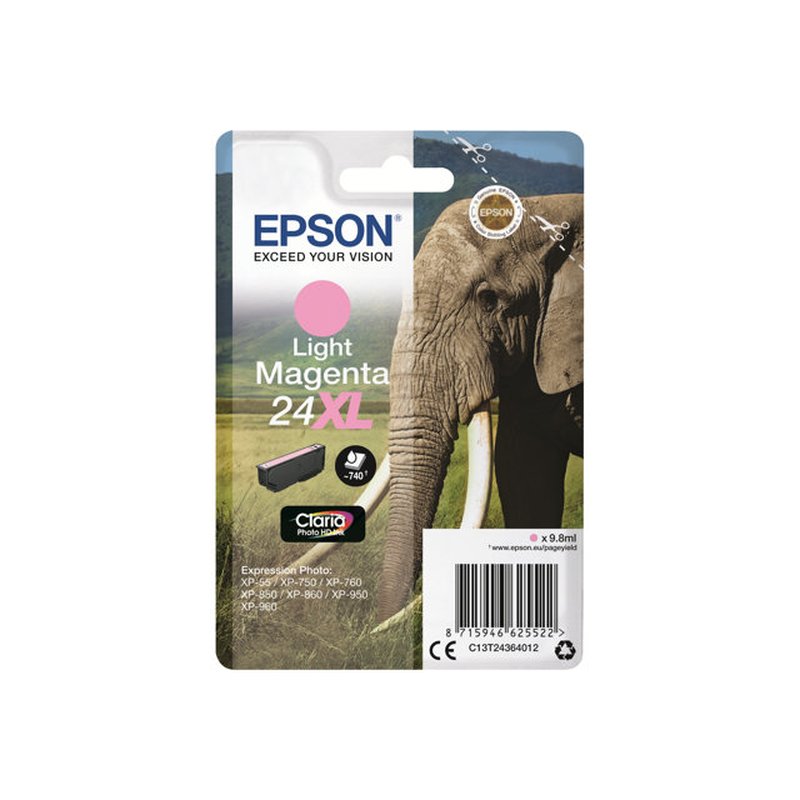 Epson Elephant Cartucho 24XL magenta claro (etiqueta RF)