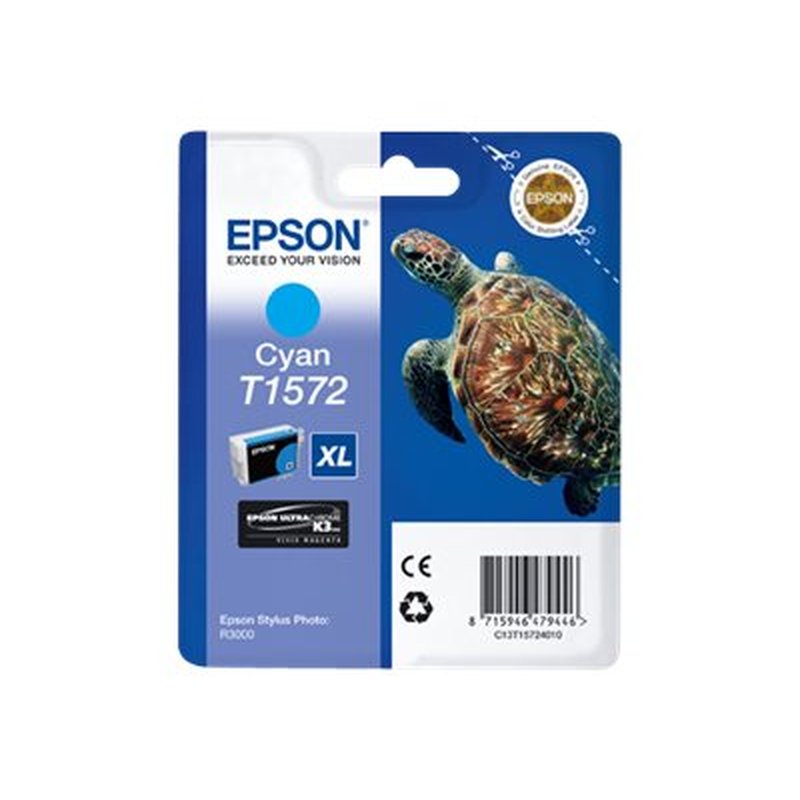 Epson Turtle Cartucho T1572 cian Epson Turtle Cartucho T1572 cian - Imagen 4