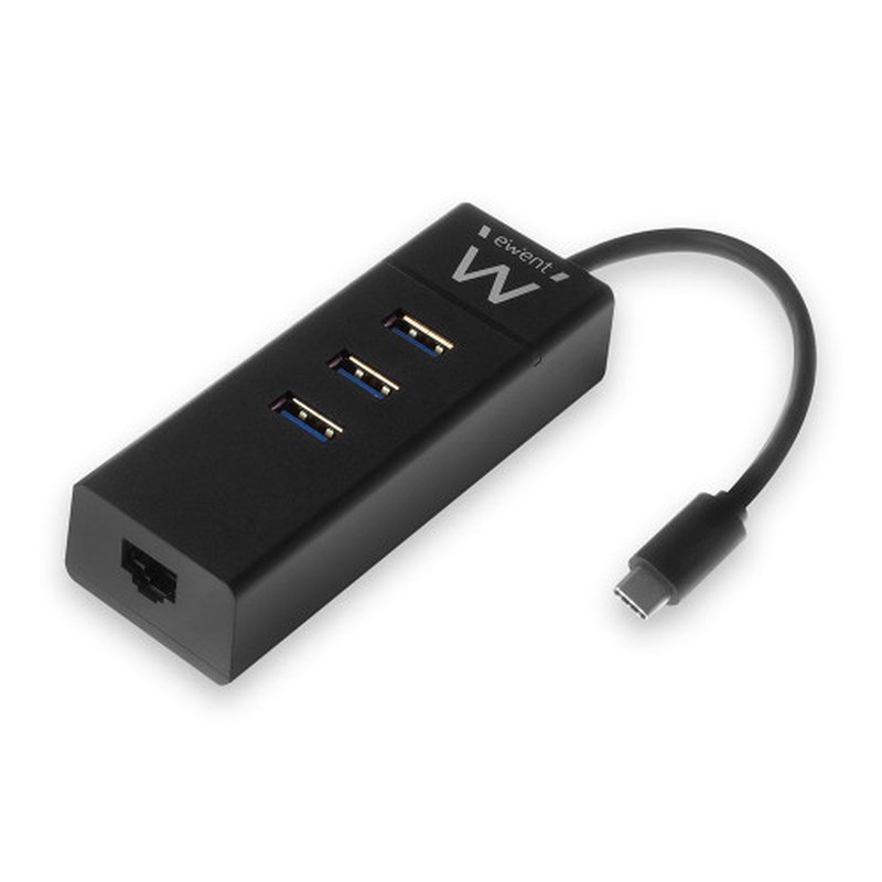 Ewent EW1141 base para portátil y replicador de puertos USB 3.2 Gen 1 (3.1 Gen 1) Type-C Negro