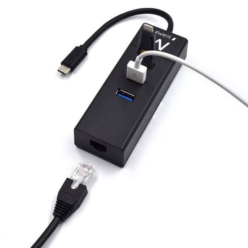 Ewent EW1141 base para portátil y replicador de puertos USB 3.2 Gen 1 (3.1 Gen 1) Type-C Negro - Imagen 4