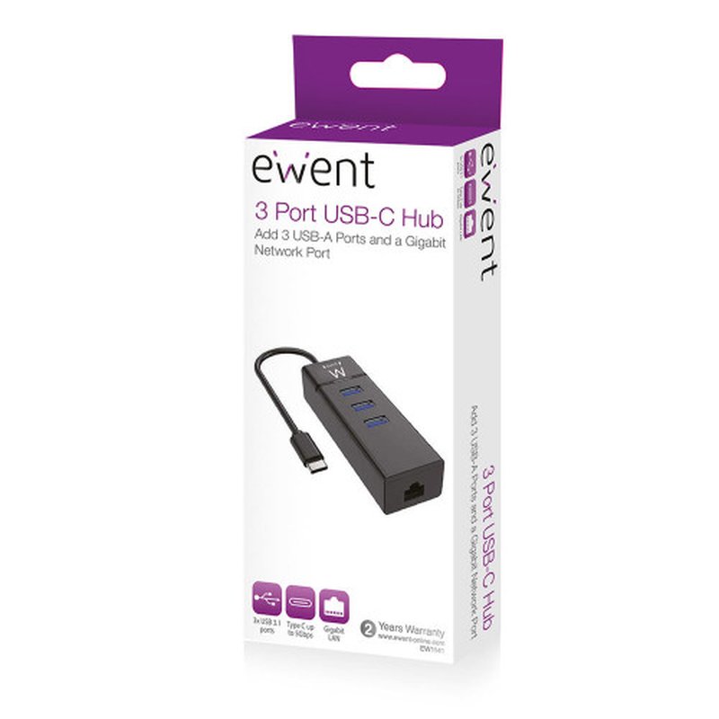 Ewent EW1141 base para portátil y replicador de puertos USB 3.2 Gen 1 (3.1 Gen 1) Type-C Negro - Imagen 7
