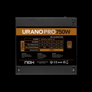 FUENTE ALIMENTACION ATX NOX URANO PRO 750W BRONZE FUENTE ALIMENTACION ATX NOX URANO PRO 750W BRONZE