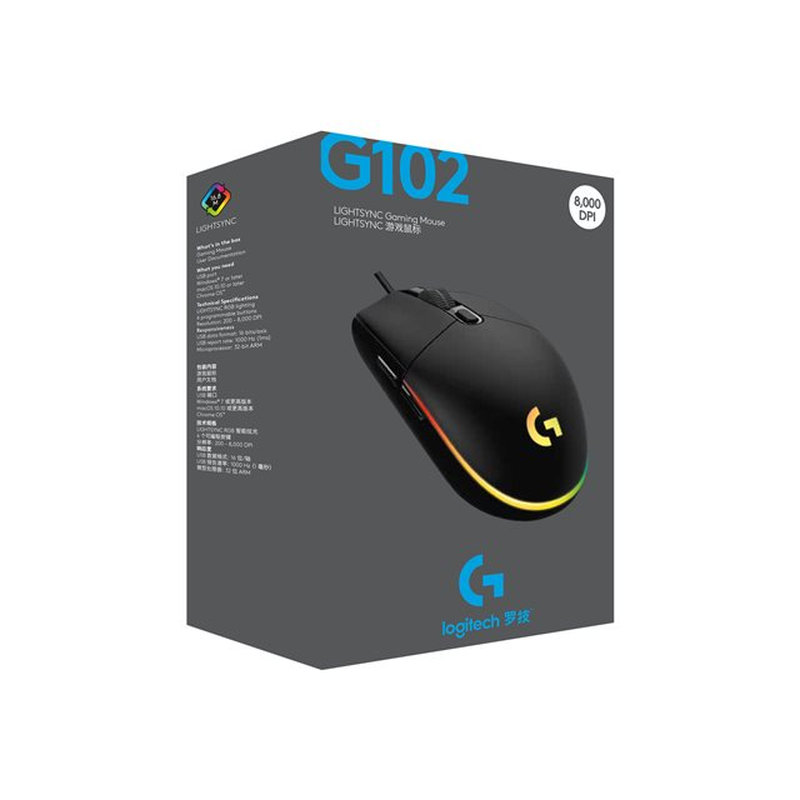 G102 LIGHTSYNC Gaming Mouse Black EER G102 LIGHTSYNC Gaming Mouse Black EER - Imagen 5