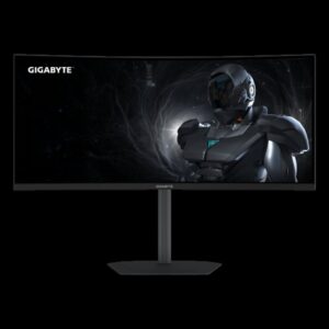 Alternative view of GIGABYTE GS34WQCA Monitor Gaming Curvo 34" WQHD – 3440 x 1440, 1500R, 120Hz, 1ms, 300 cd/m², FreeSync Premium, HDR Ready, HDMI 2.0, DisplayPort 1.4.