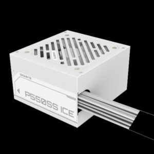 GIGABYTE P550SS ICE Fuente de Alimentación - PCIe 5.0, 80 PLUS Silver, Ventilador de 120 mm, Compatible con ATX 3.0, Enchufe EU