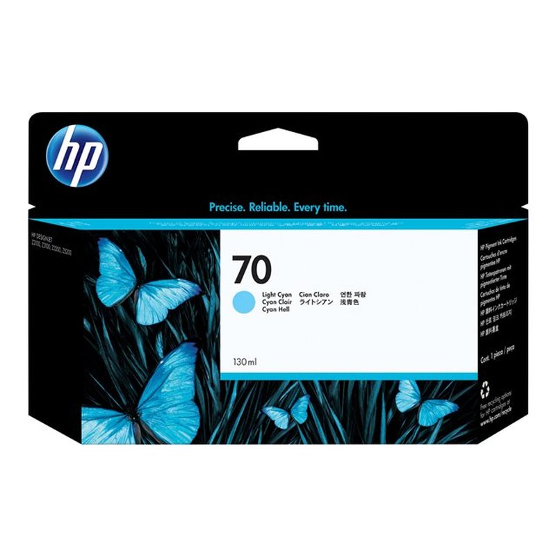 HP Cartucho de tinta 70 cian claro de 130 ml HP Cartucho de tinta 70 cian claro de 130 ml