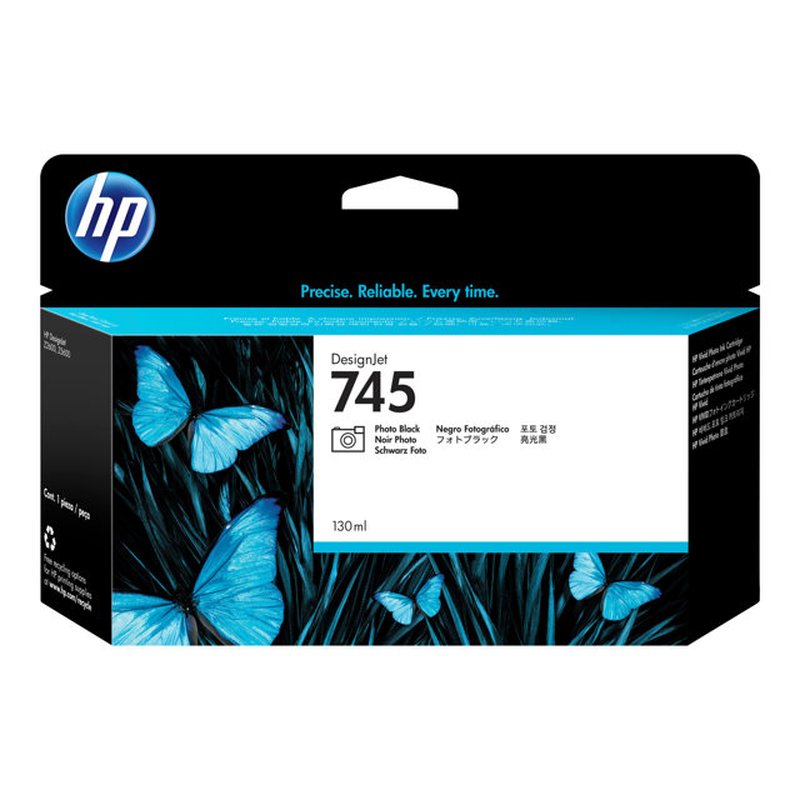 HP Cartucho de tinta DesignJet 745 negro fotográfico de 130 ml