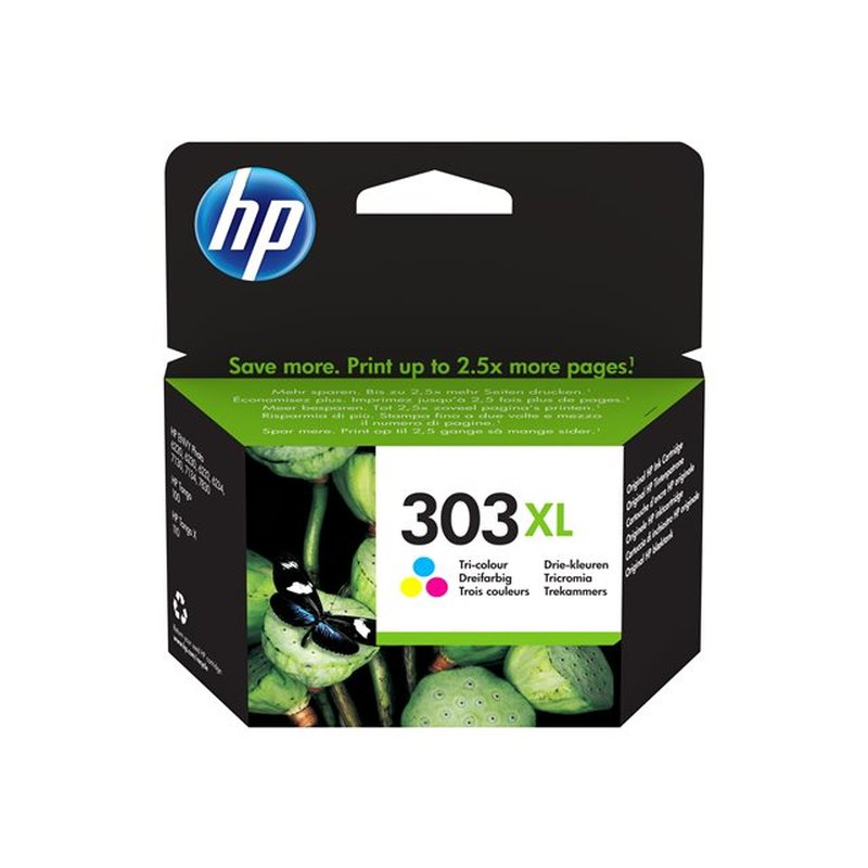HP Cartucho de tinta Original 303XL tricolor de alta capacidad